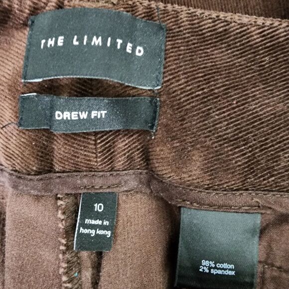 The Limited Drew Fit Women Pants Size 10 Corduroy Bootcut Pockets Brown Mid Rise - Picture 7 of 8